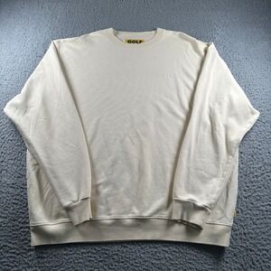 GOLF Wang Tyler‎ The Creator Crewneck Sweatshirt Size XXL Cream Embroidered Logo